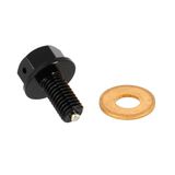 cyclingcolors 1 x olieaftapschroef magnetisch met afdichting oliekuip afvoermoer afsluitschroeven ideaal voor bromfiets scooter motorfiets auto quad motor oliebak, M8 x 1,25 15 mm