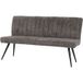 HWC-K16 Banquette de salle à manger rembourrée en tissu chenille gris-brun de 160 cm