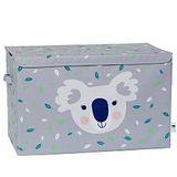 LOVE IT STORE IT Opbergdoos met Deksel - Grijze stoffen speelgoedkist - 62x38x39 cm - Stevig en stabil met koalamotief