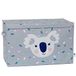 LOVE IT STORE IT Opbergdoos met Deksel - Grijze stoffen speelgoedkist - 62x38x39 cm - Stevig en stabil met koalamotief