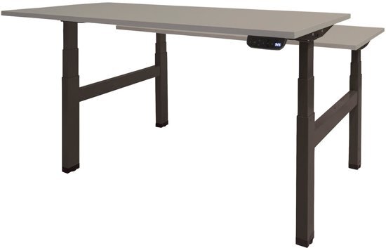 Schaffenburg Zit Sta Bureau - Duo Elektrisch 180x80 grijs -zwart frame