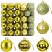 vidaXL Kerstballenset - 75 st - Lichtgroen - 6 cm - Polystyreen