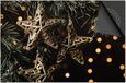 Dietrix Inductie Beschermer - 65x52cm - Feestdagen - Gouden Sterren in Kerstboom