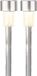 Lumineo Pique solaire - Lot de 2 - 24cm - Acier inoxydable - Argent