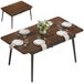 StarTech Eettafel - Uitschuifbare eettafel - Geschikt voor 4-6 personen - 130–160 × 85 × 75 cm - Metalen frame - Licht eikenhoutlook