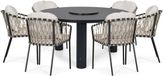 Lifestyle Garden Furniture Morano/Arancia 6-persoons ronde tuinset 150 cm grijs