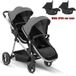 StarTech Bugaboo Dubbele kinderwagen - S-600 - Met autostoeltje - Opvouwbaar - Max. 25 kg - Geschikt voor vliegreizen - Lichtgewicht - Grijs