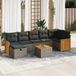 Maison Exclusive - Ensemble de meubles de jardin 8 pièces avec canapé et coussins, gris, en polyrotin