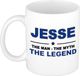 Bellatio Decorations naam cadeau mok - Jesse - man myth legend - koffiemok - 300 ml - collega - vaderdag