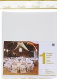Santex Feest tafelkleed/tafellaken rond - wit - 240 cm