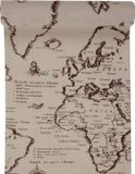 SANTEX - Katoenen tafelloper wereldkaart 28 cm x 3 m