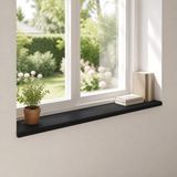 vidaXL - Raamprofielen - 2 stuks - Zwart - 140 x 30 x 2 cm - Massief beukenhout