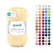 Gründl Wol Cotton Quick uni - dunne wol voor haken - breigaren - haakgaren - glanzend en huidvriendelijk - 100% katoen - 1 kluwen 50 g / 125 m - naalddikte 3-4 - pastelgeel