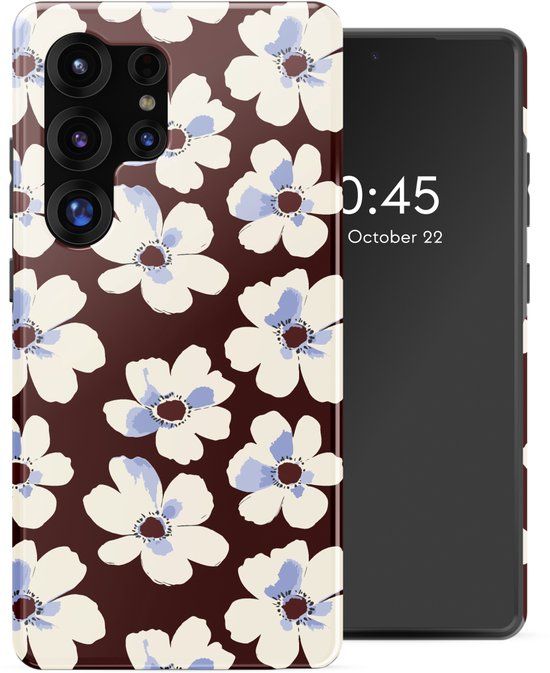 Selencia Hoesje - Geschikt voor Samsung Galaxy S25 Ultra - Backcover - Choco Flower Pop