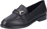 Rieker Leren mocassin Turin Zwart