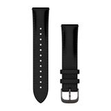Garmin Bandje - 20mm - Zwart Leer - Brushed Slate Gesp