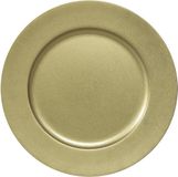 Othmar Decorations Kaarsenbord - goud glitters - D33 cm - kunststof