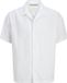 JACK&JONES JPRCCLAWRENCE LINEN RESORT S/S SHIRT LN Heren Overhemd M Linnen Casual Korte mouw Effen Knopen Loose Fit Bright White