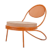 GUBI Copacabana Outdoor Lounge Chair siège rembourré Lorkey limonta 44-international orange