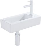 QeramiQ Fuente Fonteinset - 37.5x18.5x9cm - Keramiek - Glans wit