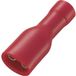 TRU COMPONENTS 1565179 Connecteur femelle Largeur d'insertion : 4,8 mm Épaisseur d'insertion : 0,8 mm 180 ° Entièrement isolé Rouge 50 pièce(s)