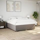 vidaXL Bedframe stof taupe 200x200 cm