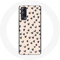 Maniacase Etui voor Vivo Y72 Abstracte textuur achtergrond zwart harten