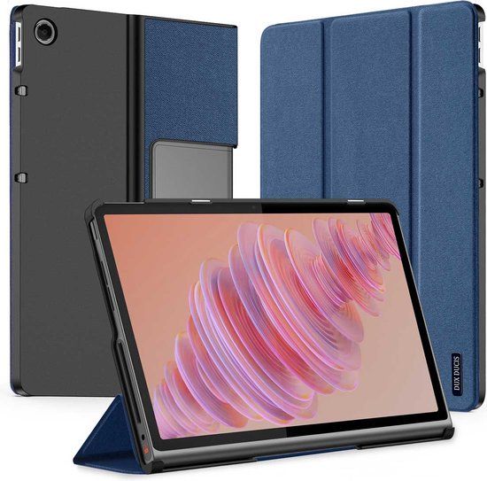 Dux Ducis Domo Bookcase voor de Lenovo Tab Plus - Donkerblauw