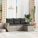 Maison Exclusive - Ensemble de meubles de jardin 4 pièces avec canapé et coussins, gris clair, en polyrotin