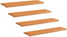 vidaXL Trapmatten 4 st Licht Bruin 120 x 25 x 2 cm Massief beukenhout