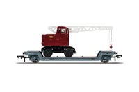 Hornby R60238 BR, Loriot Y Machinery Truck met Britse Spoorwegen Coles Crane - Tijdperk 4 Spoorweg - Rolling Stock Wagons & Wagon Packs