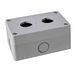 RS PRO Stationstation lege behuizing, 2 x Ø 22 mm, 105 x 70 x 51 mm, grijs, ABS, IP 65