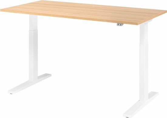 hjh OFFICE PRO XMKA 16 W - Elektrisch verstelbaar zit-sta bureau - 160 x 80 cm - Knoestige Eiken