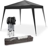 Merkloos Vouwpaviljoen Partytent Pop-up Tent 3x3m en 2,4x2,4m - Zwart Tuinfeest en Buitenfeest