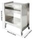 Chariot grill - Chariot de barbecue mobile - Inox - 201 - 3 étagères - Étagères réglables - Roulettes verrouillables - Capacité de charge 30 kg - Convient pour une utilisation en extérieur
