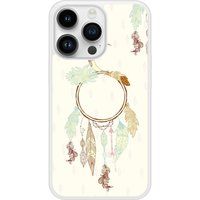 Apple Siliconen hoesje compatibel met iPhone 14 Pro Dreamcatcher Grijs