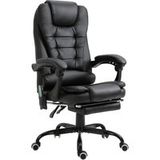 Pangivo Chaise De Bureau Massante Ergonomique Avec Repose-pieds Inclinable Similicuir 67 X 79 X 111-121 Cm