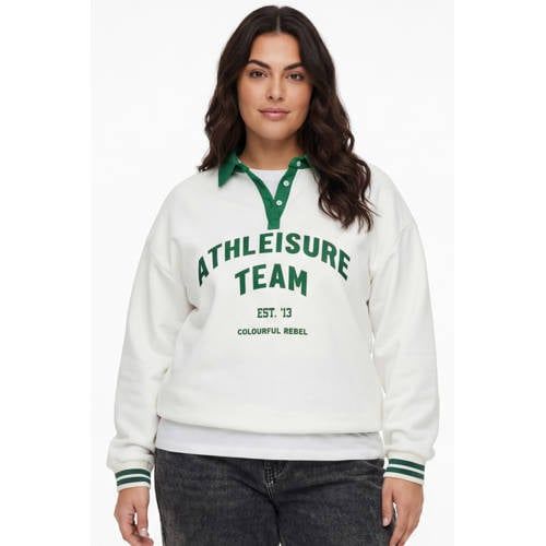 Colourful Rebel Curve sweater wit