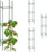 Relaxdays Plantensteun set van 4 - 150 cm - Metaal & Kunststof - Tomatensteun