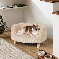 Teddy rib huisdierenfauteuil - taupe