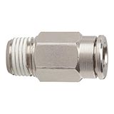 Rechte RIEGLER Rechte steekschroefverbinding »metallica«, R 1/4 a., voor buitenslang Ø 8 mm, werkdruk max. 16 bar, messing vernikkeld