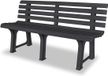 Merkloos Banc de jardin Plastique - Banc d'extérieur Banc de terrasse - Profiter du jardin - Construction résistante aux intempéries - 145,5 cm de large - Anthracite