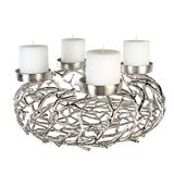 Casablanca Adventverlichting Twigs antiek-zilver D.56cm