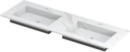 Wastafel INK Post Dubbele Wastafel Keramiek Wit 140 cm