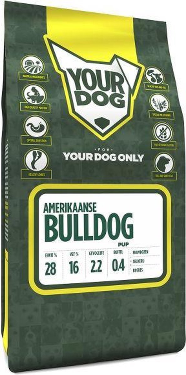 Yourdog Pup 3 kg amerikaanse bulldog hondenvoer