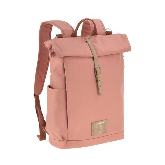 LÄSSIG Luiertas Rolltop Backpack rugzak incl. verschoningsmatje - Cinnamon