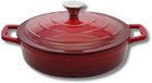 Fackelmann Elo 28 cm kersenrode geëmailleerde gietijzeren lage braadpan 3 liter