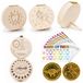 Set de 2 boîtes à dents de lait en bois avec cartes souvenirs et pièce de monnaie