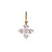 Lucardi - Dames Stalen goldplated bedel bloem - Hanger - Staal - Goudkleurig