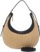 Coccinelle Leren schoudertas Whisper Straw Mini Bag Natural / Noir beige